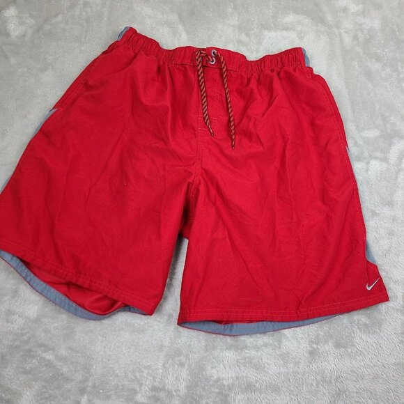 Nike Swim Board Shorts Mens Size 2X-Large‎ Red Activewear Pocket - Picture 1 of 11